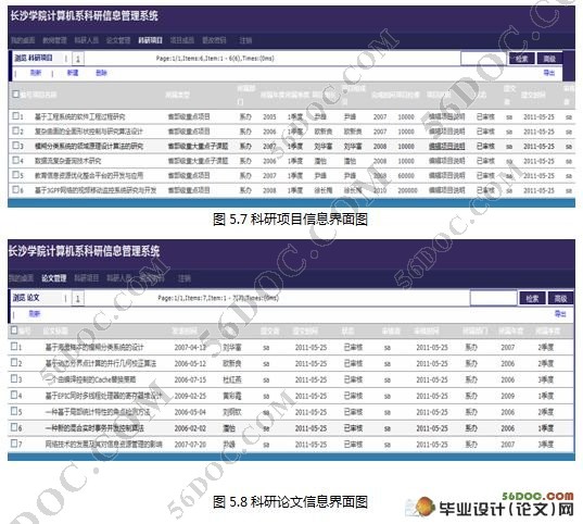计算机系科研信息管理系统的设计与实现
