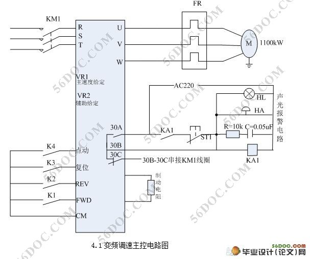 基于PLC的矿井提升机变频调速系统设计(附cad图,接线图)