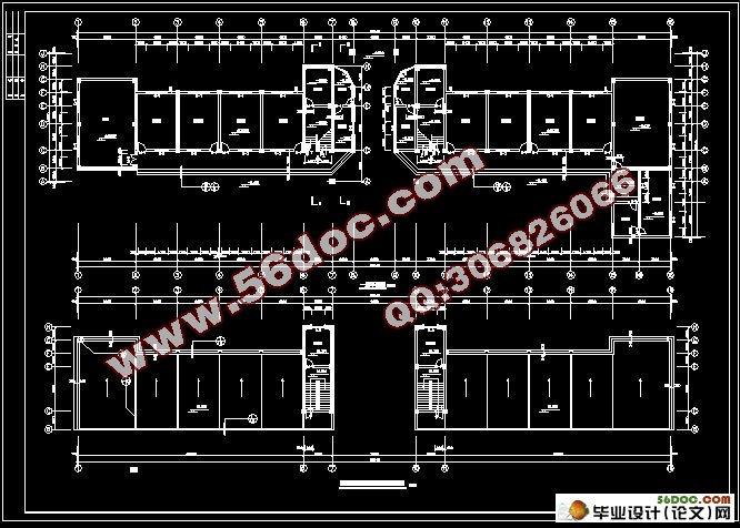 五层教学楼综合楼施工组织设计(CAD建筑结构图,工程量计算)