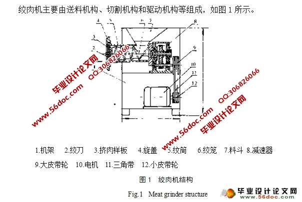 小型电动绞肉机的设计(含CAD零件图,装配图)