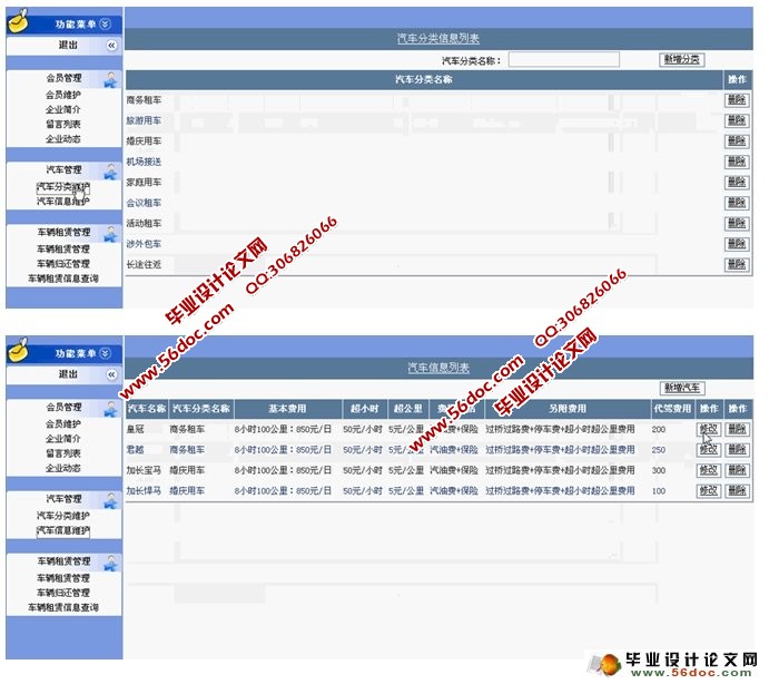 汽车租赁网站管理系统的设计与实现(ASP.NET,SQL)(含录像)