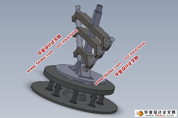 旋架式加速度过载模拟实验台结构设计与分析(CAD,SolidWorks三维)