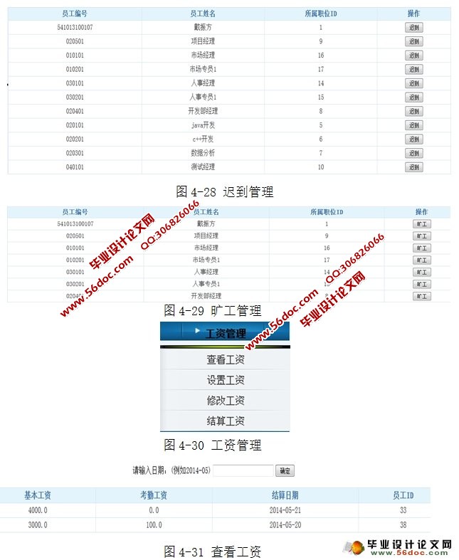小型企业员工工资管理系统的设计与实现(SSH,MySQL)