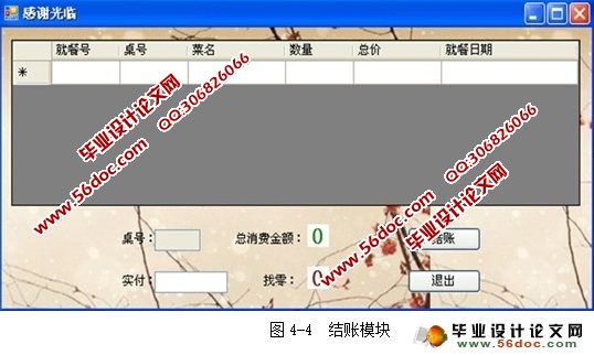 酒店餐馆点菜系统的设计与实现(CS架构,C#,SQLServer)