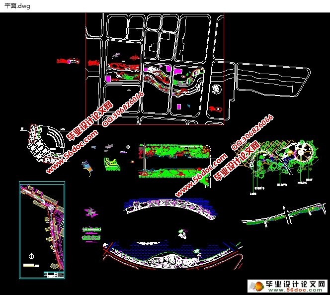 城市滨水景观规划设计(附效果图,动画,3D模型,CAD图,展板)