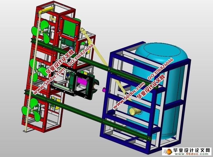 高架风扇助力喷药机设计(农业机械)(含CAD图,SolidWorks三维)