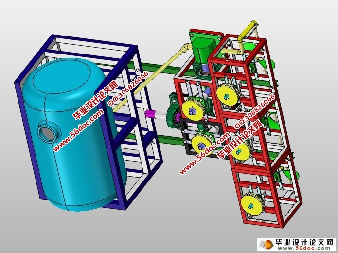 高架风扇助力喷药机设计(农业机械)(含CAD图,SolidWorks三维)