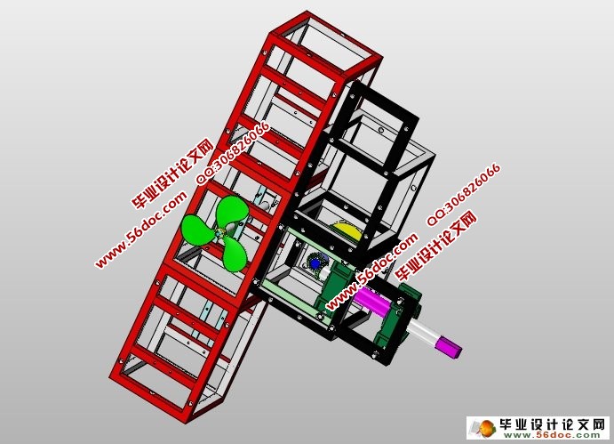 高架风扇助力喷药机设计(农业机械)(含CAD图,SolidWorks三维)