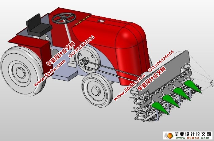 小麦割晒机的设计(农业机械)(含CAD图,SolidWorks三维)