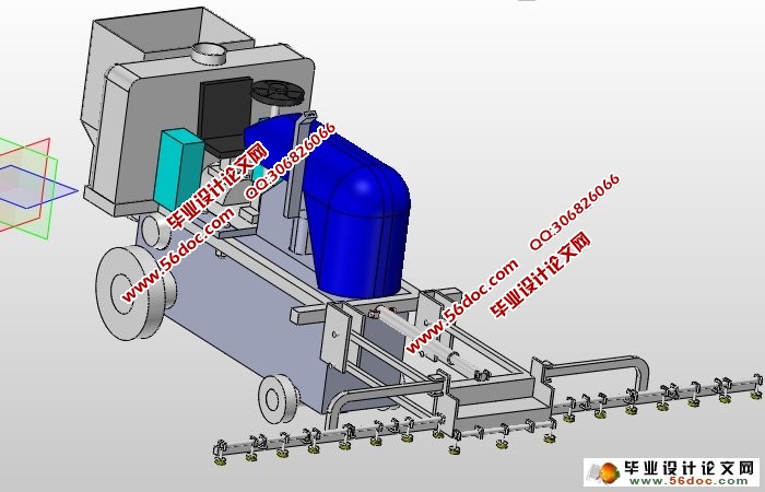 小麦中期施肥喷药机的设计(农业机械)(含CAD图,SolidWorks三维)