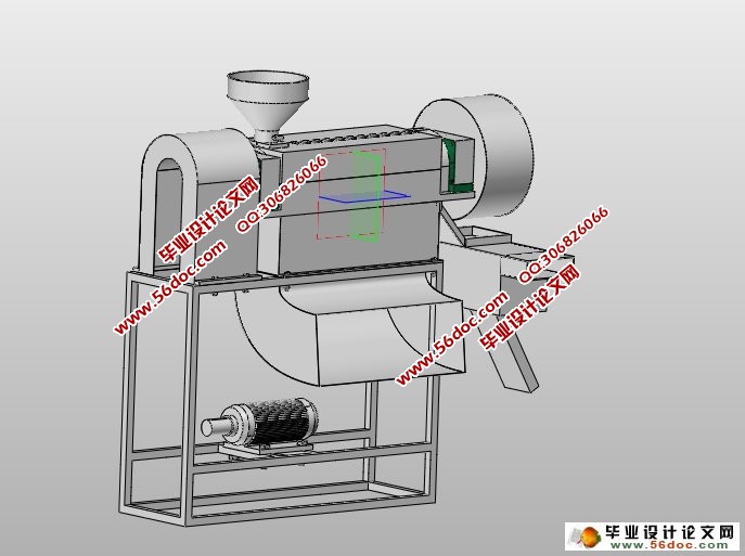 小型家用脱皮碾米机的设计(农业机械)(含CAD图,SolidWorks三维)