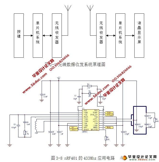 无线数据收发系统的设计(附程序,电路图)