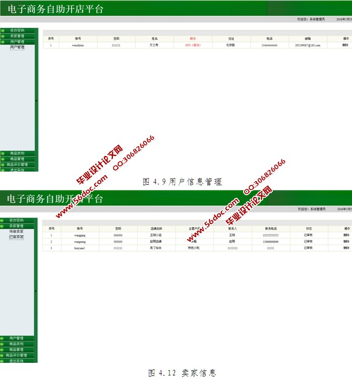 电子商务自助开店平台的设计与实现(SSH,MySQL)