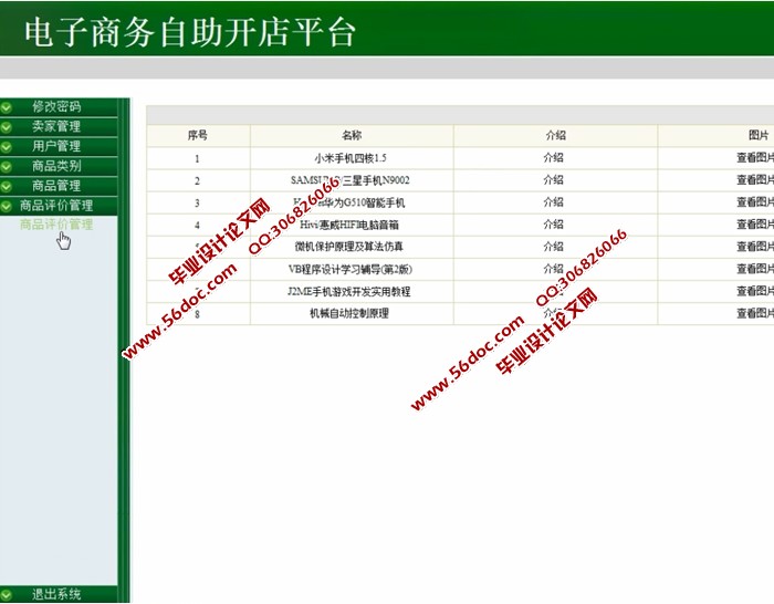 电子商务自助开店平台的设计与实现(SSH,MySQL)