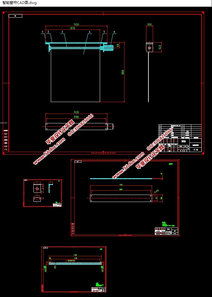 基于PLC的智能窗帘控制系统设计(含CAD图,SolidWorks三维图)