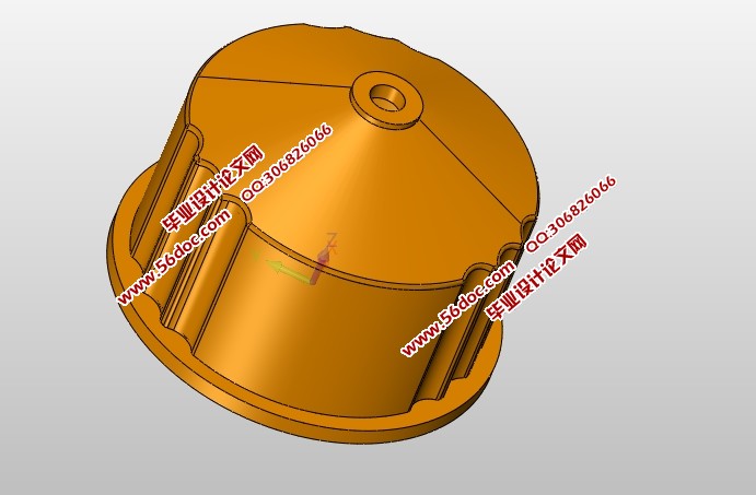 灯头罩塑料件一模多腔模具设计(含CAD图,SolidWorks三维图)