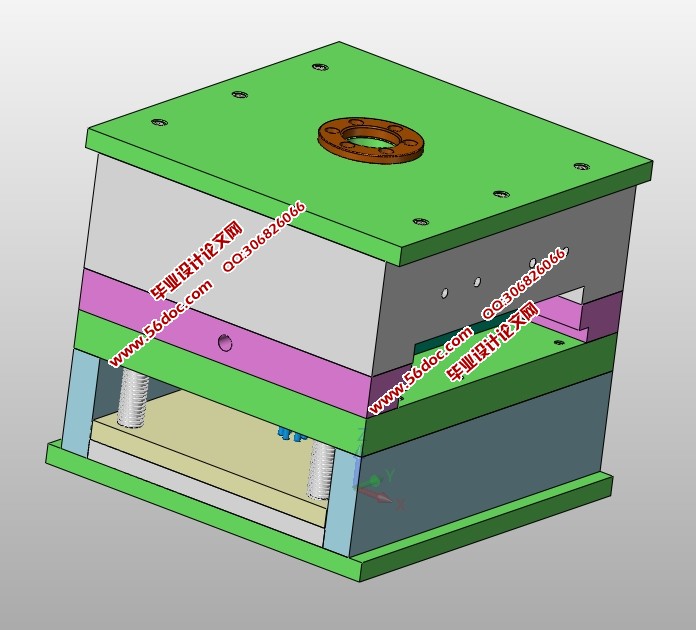 灯头罩塑料件一模多腔模具设计(含CAD图,SolidWorks三维图)