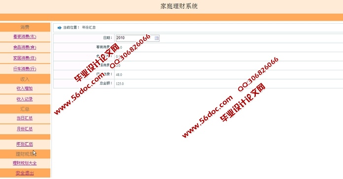 家庭理财管理系统的设计与实现(SSH,SQLServer)