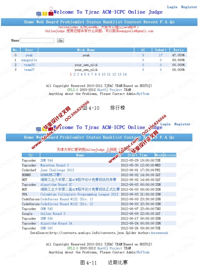 基于SSH的ACMOnlineJudge评测系统的设计与实现(AJAX,MySQL)