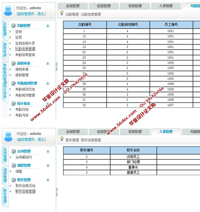 基于JavaWeb技术的公司人力资源管理系统的设计与实现(JSP,MySQL)