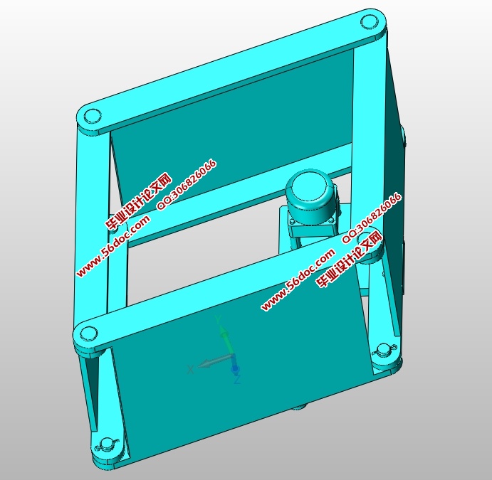 大型四边形滚动机器人的设计(含CAD图,SolidWorks,STEP三维图)
