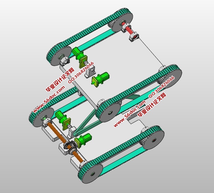 反平行四边形轮式移动机器人的设计(含CAD图,SolidWorks三维图)
