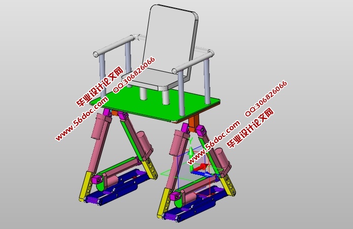 载人三自由度三角形机器人的设计与研究(含CAD图,SolidWorks三维图)