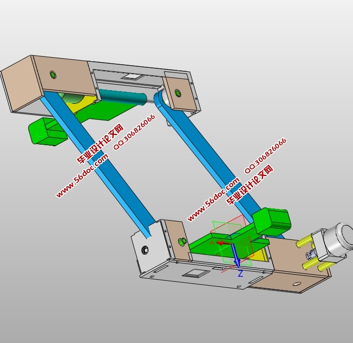 平行四边形双足步行机器人的设计与研究(含CAD图,SolidWorks三维图)