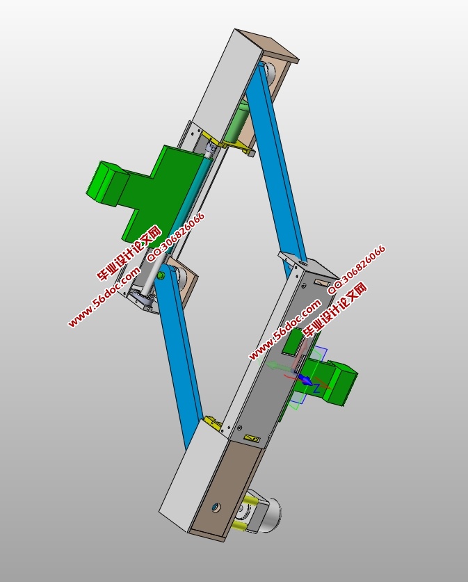 平行四边形双足步行机器人的设计与研究(含CAD图,SolidWorks三维图)