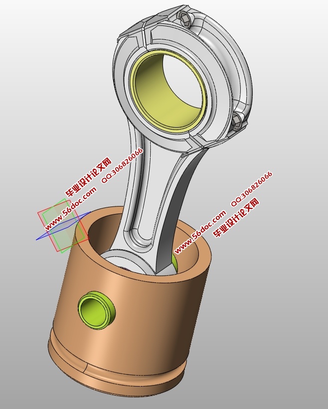 195柴油发动机活塞连杆组设计(含CAD零件图,SolidWorks图)