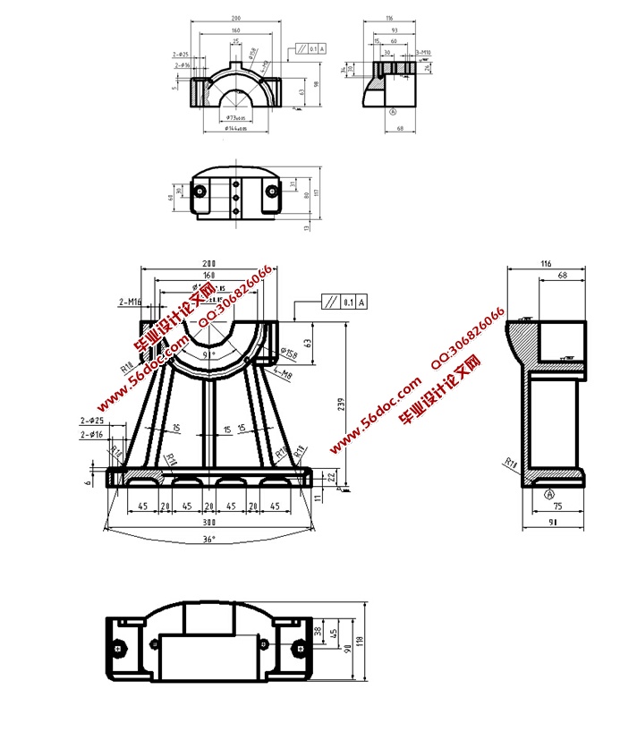 右轴承座组件加工工艺及夹具设计(含CAD零件夹具图,SolidWorks三维图)