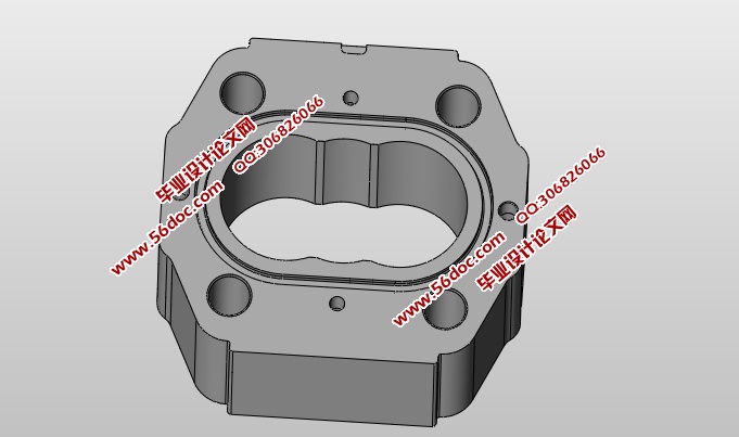 铝合金缸体零件的仿形加工设计(含CAD零件图,SolidWorks三维)