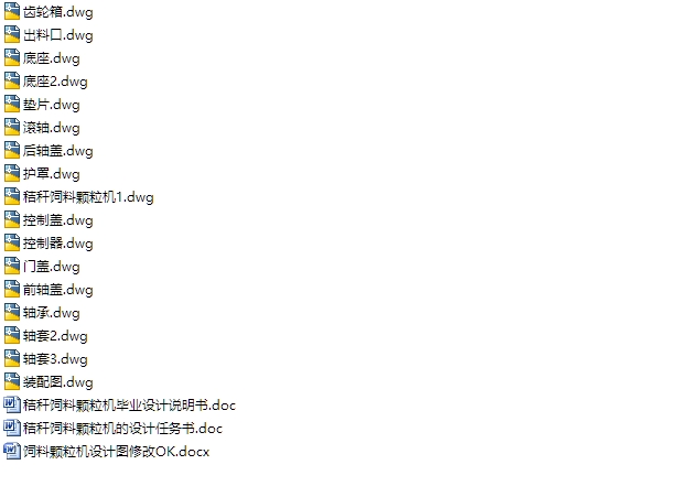 秸秆饲料颗粒机设计(含CAD零件图装配图)