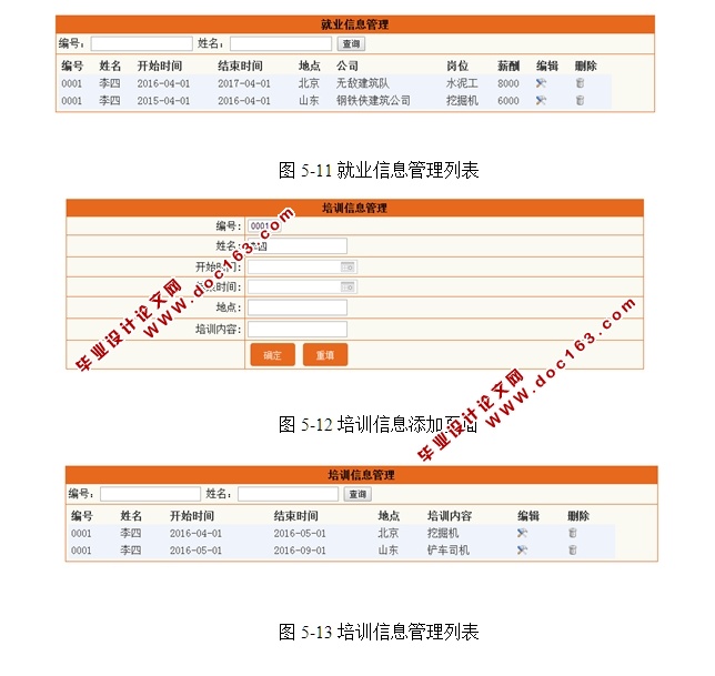 农村劳动力资源管理系统的设计与实现(ASP.NET,SQL)