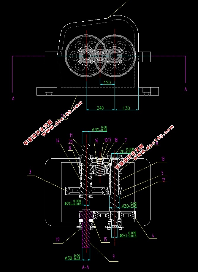 加热炉螺旋装料机传动装置设计(含CAD零件图装配图,PROE三维图)