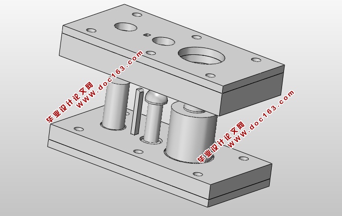 Φ28外舌止动垫圈冲孔落料剪切级进模具设计(含CAD图,SolidWorks三维图)