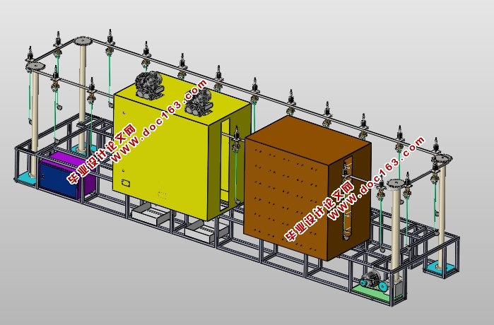 高尔夫球杆喷漆烘干输送线的设计(含CAD图,STEP,SolidWorks三维图)