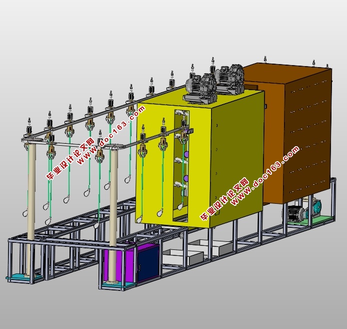 高尔夫球杆喷漆烘干输送线的设计(含CAD图,STEP,SolidWorks三维图)