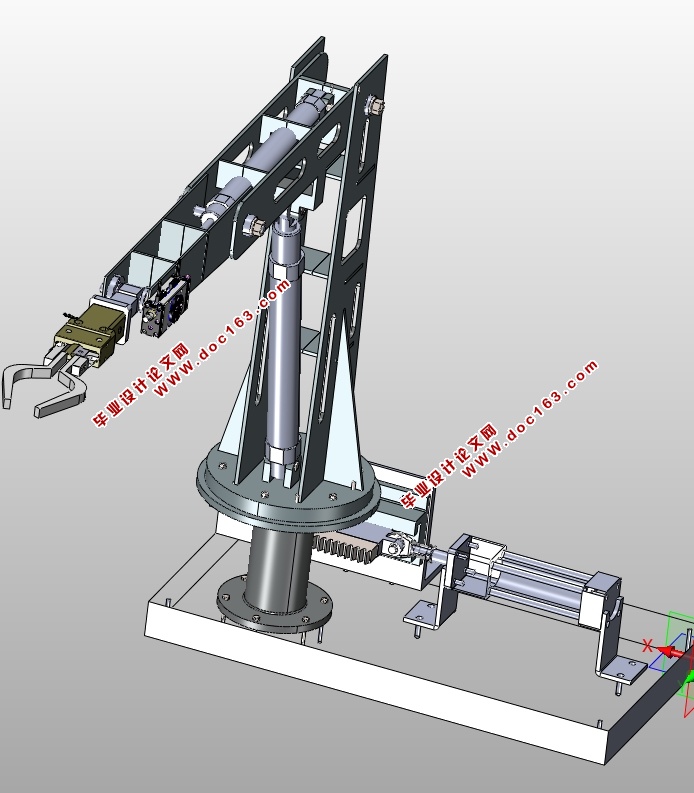 送料机械手的设计(含CAD零件装配图,IGS,SolidWorks三维图)
