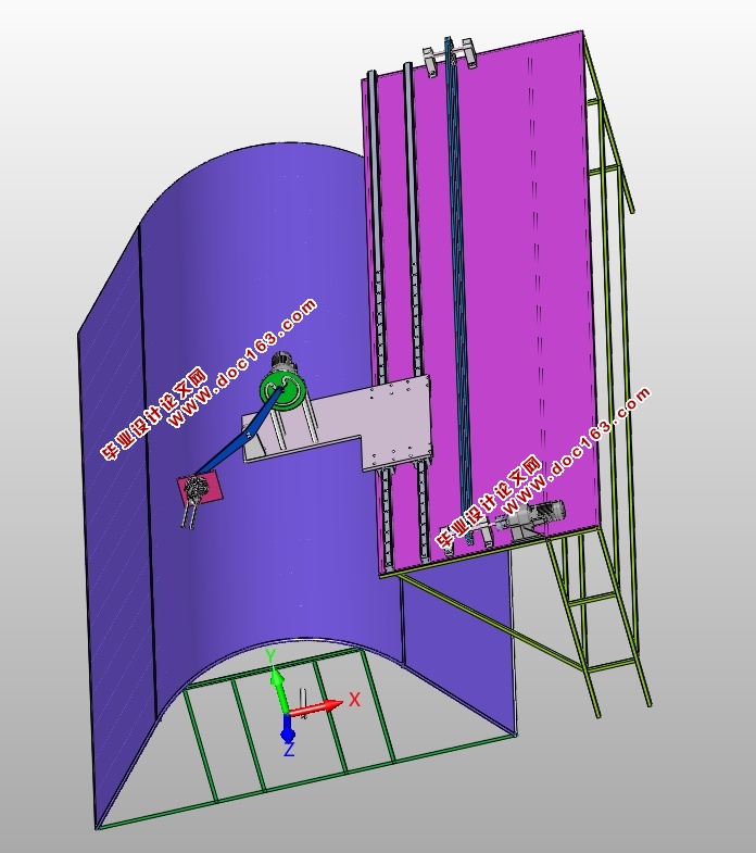 温室大棚除雪装置设计(含CAD零件装配图,IGS,SolidWorks三维图)