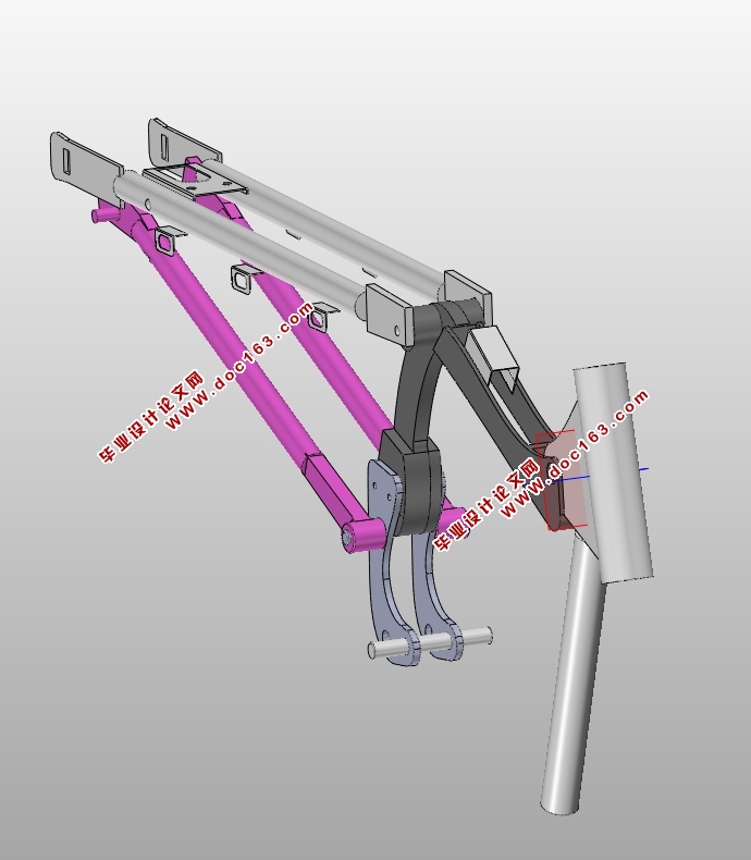小型拖拉机整体车架设计(含CAD零件装配图,SolidWorks三维图)