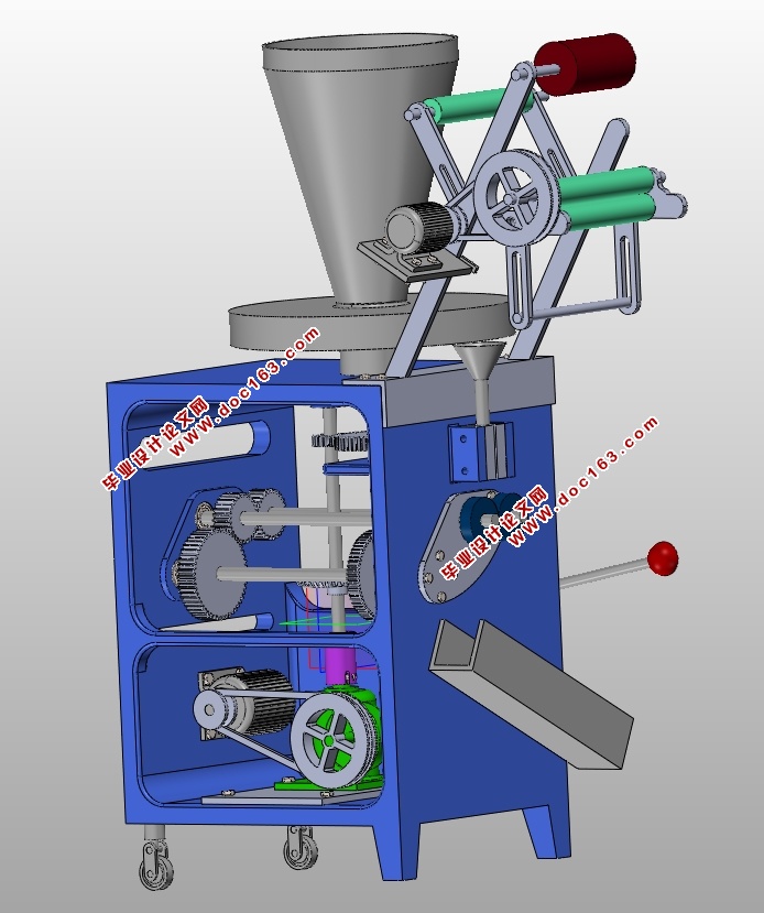 液体自动包装机机构设计及传动部件设计(含CAD图,SolidWorks三维图)