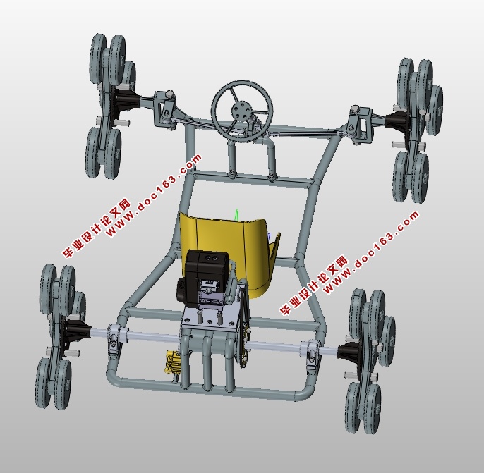 爬楼梯机器人小车设计(含CAD零件图装配图,SolidWorks三维图)