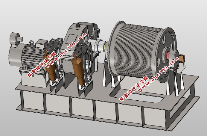 卷扬机的设计(含CAD零件图装配图,SolidWorks三维图)