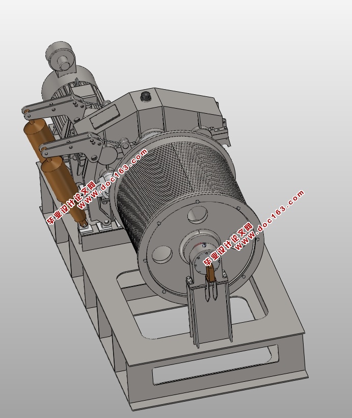 卷扬机的设计(含CAD零件图装配图,SolidWorks三维图)