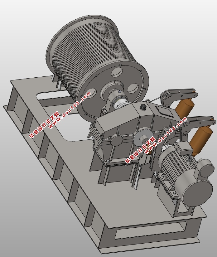 卷扬机的设计(含CAD零件图装配图,SolidWorks三维图)