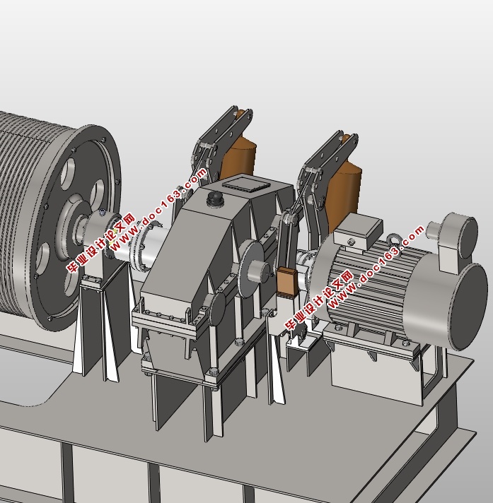 卷扬机的设计(含CAD零件图装配图,SolidWorks三维图)