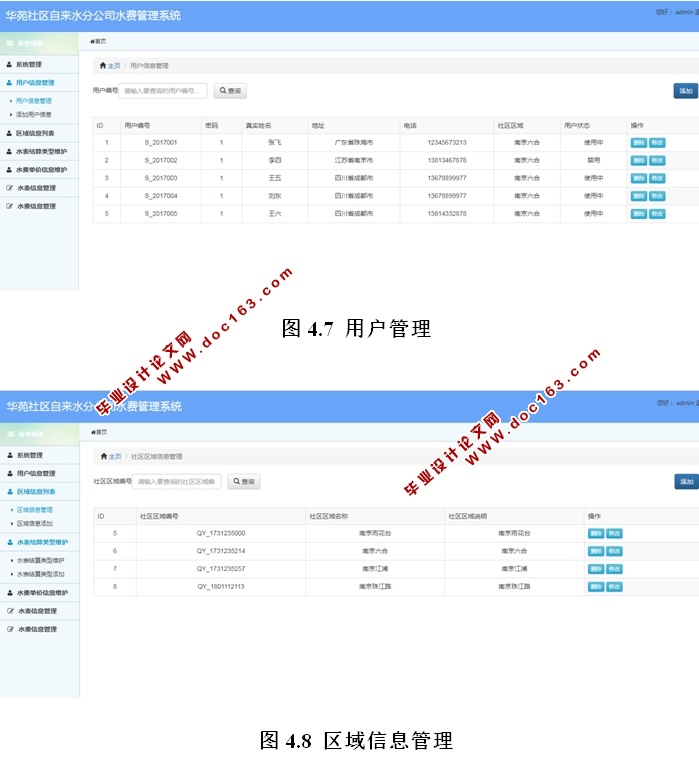 华苑社区自来水分公司水费管理系统设计与实现(SSH,MySQL)(含录像)