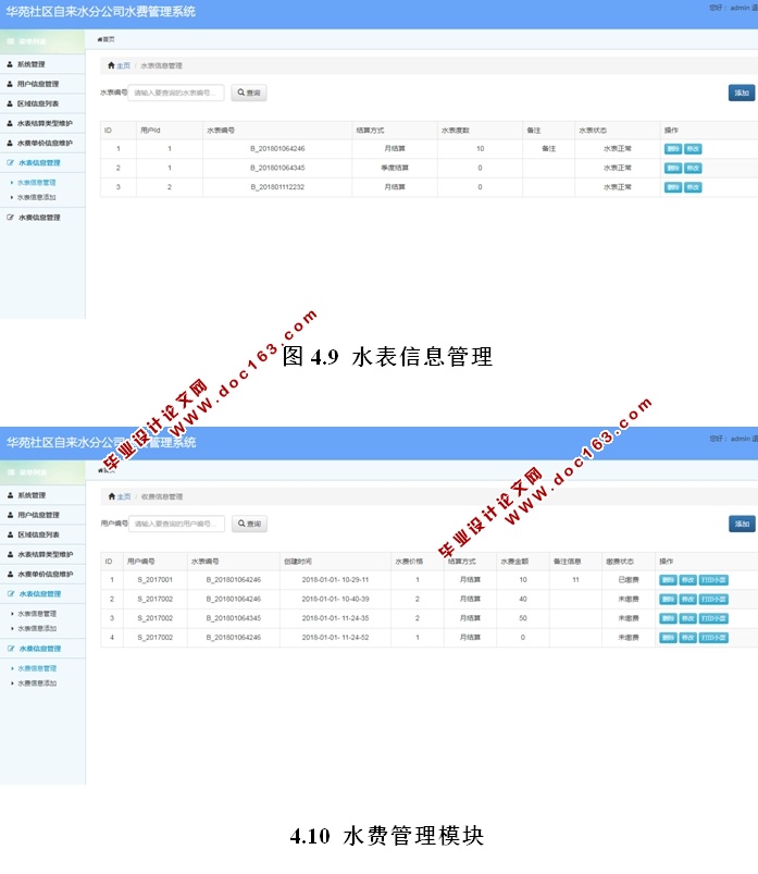 华苑社区自来水分公司水费管理系统设计与实现(SSH,MySQL)(含录像)