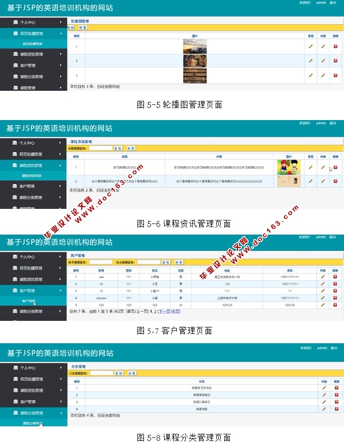 基于JSP的英语培训机构网站的设计与实现(JSP,MySQL)(含录像)